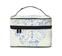 Borsa per il trucco, Borsa per cosmetici grande Borsa da viaggio portatile in pelle impermeabile per donne e ragazze,Amore Fisica