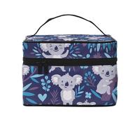 Borsa per il trucco, Borsa per cosmetici grande Borsa da viaggio portatile in pelle impermeabile per donne e ragazze,Simpatici animali degli orsi koala australiani
