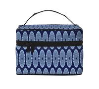 Borsa per il trucco, Borsa per cosmetici grande Borsa da viaggio portatile in pelle impermeabile per donne e ragazze,Tessuto moda tessile stampa africana bellezza astratta