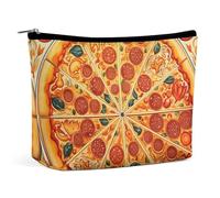 Borsa per il trucco Borsa per cosmetici portatile Una borsa da toilette per pizza completa Custodia per l'organizzazione del trucco Borsa con cerniera di grande capacità Borsa da toilette da viaggio p