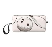 Borsa per il trucco, Borsa per la ricezione Borsa per cosmetici da viaggio Borsa da toilette Borsa per trucco portatile Organizer,Perni E Palle Da Bowling
