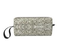 Borsa per il trucco, Borsa per la ricezione Borsa per cosmetici da viaggio Borsa da toilette Borsa per trucco portatile Organizer,Scintille dorate fatte a mano in argento senza cuciture