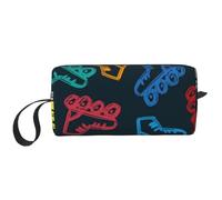 Borsa per il trucco, Borsa per la ricezione Borsa per cosmetici da viaggio Borsa da toilette Borsa per trucco portatile Organizer,Pattini colorati luminosi