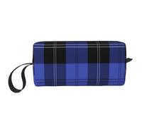 Borsa per il trucco, Borsa per la ricezione Borsa per cosmetici da viaggio Borsa da toilette Borsa per trucco portatile Organizer,Tartan da caccia Ramsay in blu