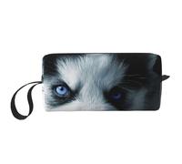 Borsa per il trucco, Borsa per la ricezione Borsa per cosmetici da viaggio Borsa da toilette Borsa per trucco portatile Organizer,Cucciolo Husky