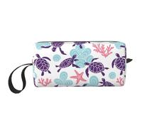 Borsa per il trucco, Borsa per la ricezione Borsa per cosmetici da viaggio Borsa da toilette Borsa per trucco portatile Organizer,Stella marina retrotartaruga