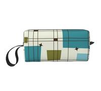 Borsa per il trucco, Borsa per la ricezione Borsa per cosmetici da viaggio Borsa da toilette Borsa per trucco portatile Organizer,Prendi la verticale verde acqua