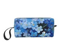 Borsa per il trucco, Borsa per la ricezione Borsa per cosmetici da viaggio Borsa da toilette Borsa per trucco portatile Organizer,Fiori dell'acquerello Non ti scordar di me