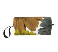 Borsa per il trucco, Borsa per la ricezione Borsa per cosmetici da viaggio Borsa da toilette Borsa per trucco portatile Organizer,Colori moderni autunnali Gerbera Margherite floreali