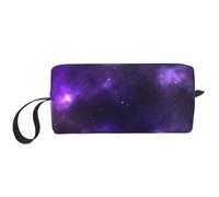 Borsa per il trucco, Borsa per la ricezione Borsa per cosmetici da viaggio Borsa da toilette Borsa per trucco portatile Organizer,Galassia magica cielo viola