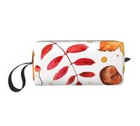Borsa per il trucco, Borsa per la ricezione Borsa per cosmetici da viaggio Borsa da toilette Borsa per trucco portatile Organizer,Foglia botanica autunnale