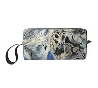 Borsa per il trucco, Borsa per la ricezione Borsa per cosmetici da viaggio Borsa da toilette Borsa per trucco portatile Organizer,Battaglia tra animali