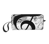 Borsa per il trucco, Borsa per la ricezione Borsa per cosmetici da viaggio Borsa da toilette Borsa per trucco portatile Organizer,Note musicali