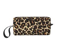 Borsa per il trucco, Borsa per la ricezione Borsa per cosmetici da viaggio Borsa da toilette Borsa per trucco portatile Organizer,Disegno leopardato