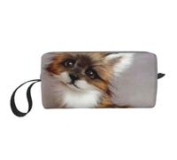 Borsa per il trucco, Borsa per la ricezione Borsa per cosmetici da viaggio Borsa da toilette Borsa per trucco portatile Organizer,Piccola volpe carina