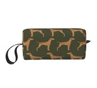 Borsa per il trucco, Borsa per la ricezione Borsa per cosmetici da viaggio Borsa da toilette Borsa per trucco portatile Organizer,Cane Vizsla Cani Cane Vizsla Simpatico cane da compagnia