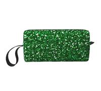 Borsa per il trucco, Borsa per la ricezione Borsa per cosmetici da viaggio Borsa da toilette Borsa per trucco portatile Organizer,Scintillio di paillettes verdi