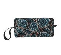Borsa per il trucco, Borsa per la ricezione Borsa per cosmetici da viaggio Borsa da toilette Borsa per trucco portatile Organizer,Succulente fresche stampate