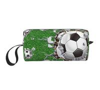 Borsa per il trucco, Borsa per la ricezione Borsa per cosmetici da viaggio Borsa da toilette Borsa per trucco portatile Organizer,Progettazione di fori per palloni da calcio