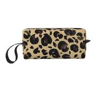 Borsa per il trucco, Borsa per la ricezione Borsa per cosmetici da viaggio Borsa da toilette Borsa per trucco portatile Organizer,Leopardo dell'acquerello