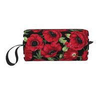 Borsa per il trucco, Borsa per la ricezione Borsa per cosmetici da viaggio Borsa da toilette Borsa per trucco portatile Organizer,Papavero con controllo del giullare