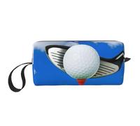 Borsa per il trucco, Borsa per la ricezione Borsa per cosmetici da viaggio Borsa da toilette Borsa per trucco portatile Organizer,Nuvola del cielo blu della pallina da golf