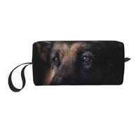 Borsa per il trucco, Borsa per la ricezione Borsa per cosmetici da viaggio Borsa da toilette Borsa per trucco portatile Organizer,Cane pastore tedesco