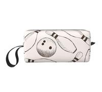 Borsa per il trucco, Borsa per la ricezione Borsa per cosmetici da viaggio Borsa da toilette Borsa per trucco portatile Organizer,Perni E Palle Da Bowling