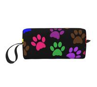Borsa per il trucco, Borsa per la ricezione Borsa per cosmetici da viaggio Borsa da toilette Borsa per trucco portatile Organizer,Stampe della zampa