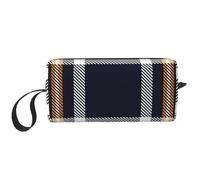 Borsa per il trucco, Borsa per la ricezione Borsa per cosmetici da viaggio Borsa da toilette Borsa per trucco portatile Organizer,Tartan scozzese