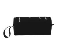 Borsa per il trucco, Borsa per la ricezione Borsa per cosmetici da viaggio Borsa da toilette Borsa per trucco portatile Organizer,Glitter argento gocciola nero scintillante