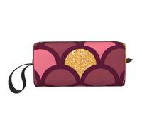 Borsa per il trucco, Borsa per la ricezione Borsa per cosmetici da viaggio Borsa da toilette Borsa per trucco portatile Organizer,Squama di pesce glitter oro