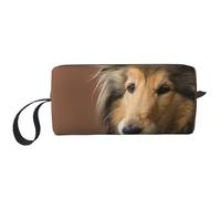 Borsa per il trucco, Borsa per la ricezione Borsa per cosmetici da viaggio Borsa da toilette Borsa per trucco portatile Organizer,Rough Collie Lassie Cani Grandi cani soffici Animali domestici