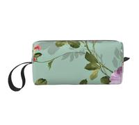 Borsa per il trucco, Borsa per la ricezione Borsa per cosmetici da viaggio Borsa da toilette Borsa per trucco portatile Organizer,Fiori floreali d'epoca