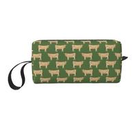 Borsa per il trucco, Borsa per la ricezione Borsa per cosmetici da viaggio Borsa da toilette Borsa per trucco portatile Organizer,Jersey Mucca Animali da fattoria Mucca Allevamento di bovini Jersey
