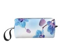 Borsa per il trucco, Borsa per la ricezione Borsa per cosmetici da viaggio Borsa da toilette Borsa per trucco portatile Organizer,Orchidee Fiori Naturali