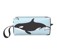 Borsa per il trucco, Borsa per la ricezione Borsa per cosmetici da viaggio Borsa da toilette Borsa per trucco portatile Organizer,Modello animale balena