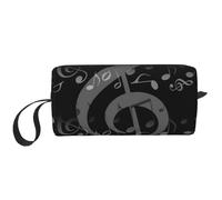 Borsa per il trucco, Borsa per la ricezione Borsa per cosmetici da viaggio Borsa da toilette Borsa per trucco portatile Organizer,Cuore della nota musicale
