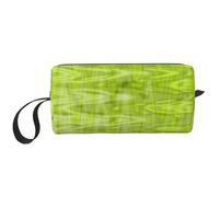 Borsa per il trucco, Borsa per la ricezione Borsa per cosmetici da viaggio Borsa da toilette Borsa per trucco portatile Organizer,Modello astratto verde lime fresco
