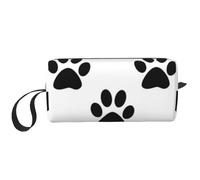 Borsa per il trucco, Borsa per la ricezione Borsa per cosmetici da viaggio Borsa da toilette Borsa per trucco portatile Organizer,Zampe nere da tre pollici su bianco