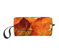 Borsa per il trucco, Borsa per la ricezione Borsa per cosmetici da viaggio Borsa da toilette Borsa per trucco portatile Organizer,Belle foglie autunnali