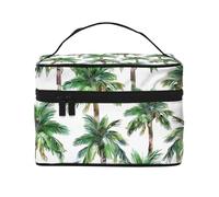 Borsa per il trucco Borse cosmetiche da viaggio di grande capacità Borsa da trucco Piombo Colorato Albero di cocco Borsa da trucco Portatile Vanity Case Borsa da toilette con manico Organizzatore di,