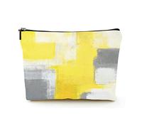 Borsa per il trucco Borse cosmetiche da viaggio in lino da donna per viaggi d'affari, pittura di arte astratta, custodia per il trucco