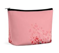 Borsa per il trucco, borse cosmetiche personalizzate per le donne, Albero Amore Romantico Carino, 7.3cm L x 15cm W x 5.9cm H, Beauty case