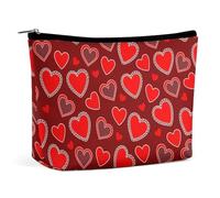Borsa per il trucco, borse cosmetiche personalizzate per le donne, Amore, 7.3cm L x 15cm W x 5.9cm H, Beauty case