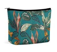 Borsa per il trucco, borse cosmetiche personalizzate per le donne, Arte astratta speciale floreale fiore Seri, 7.3cm L x 15cm W x 5.9cm H, Astuccio per trucchi