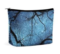 Borsa per il trucco, borse cosmetiche personalizzate per le donne, Bellissimo cielo notturno, 7.3cm L x 15cm W x 5.9cm H, Beauty case
