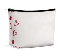 Borsa per il trucco, borse cosmetiche personalizzate per le donne, Cartoon Carino Amore, 7.3cm L x 15cm W x 5.9cm H, Beauty case