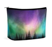 Borsa per il trucco, borse cosmetiche personalizzate per le donne, Cielo notturno, 7.3cm L x 15cm W x 5.9cm H, Astuccio per trucchi