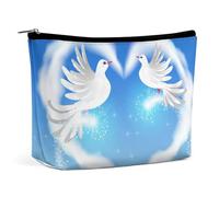 Borsa per il trucco, borse cosmetiche personalizzate per le donne, Colomba dell'amore, 7.3cm L x 15cm W x 5.9cm H, Beauty case
